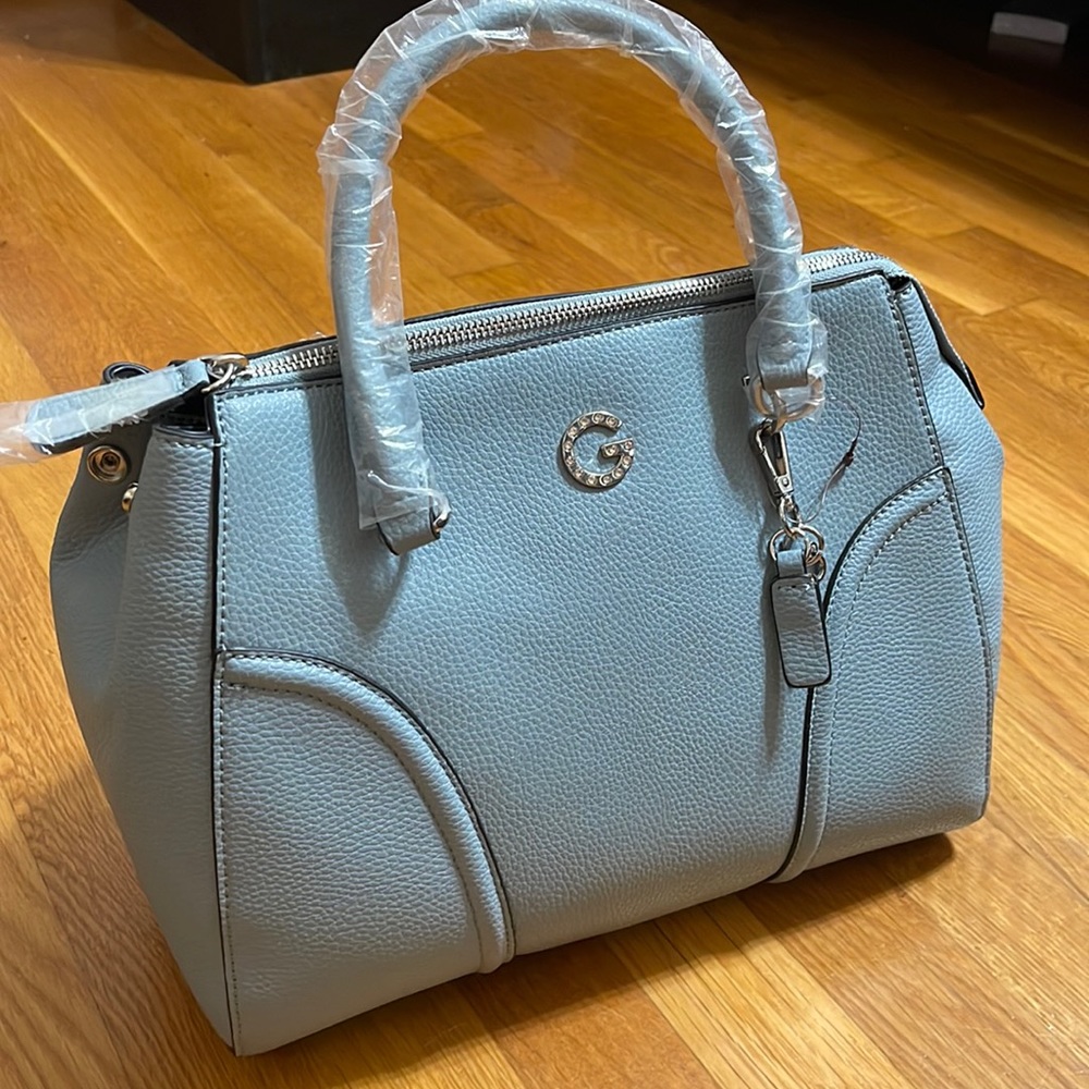 Baby Blue Guess Bag hand bag with strap